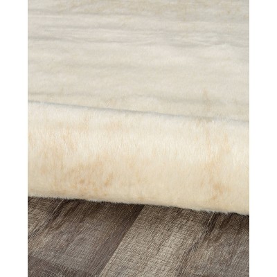 Tufted Grey Mix Faux Cowhide Rectangular Rug 5' x 7'