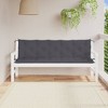 vidaXL Garden Bench Cushions 2pcs Anthracite 70.9"x19.7"x2.8" Oxford Fabric - Indoor/Outdoor Use, Soft Filling, Non-Slip Design - 2 of 4