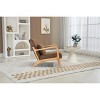 PAGED Accent Chair with Wood Frame, Mid Century Modern Living Room Chairs with Waist Cushion, Reading Armchair for Living Room - 4 of 4
