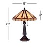 Robert Louis Tiffany Mission Table Lamp 25" High Bronze Octagonal Art Glass Shade for Living Room Family Bedroom Bedside Nightstand Office - 4 of 4