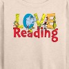 Women's - Dr. Seuss - The Cat In The Hat Book Cover Love Reading Lightweight French Terry Wide Neck Long Sleeve Shirt - 2 of 4