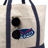 Florida Atlantic University Primary Logo Canvas Tote Bag With External Pocket, Reusable Shoulder Bag for Shopping, School, Beach - 2 of 4