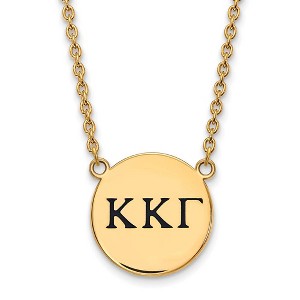 Black Bow Jewelry 14k Yellow Gold Plated Sterling Silver Kappa Kappa Gamma Greek Life Necklace 18 Inch - 1 of 4