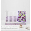 Bacati - Botanical Floral Birds Purple Multicolor 3 pc Crib Bedding Set - 3 of 4