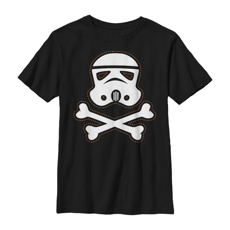 Boy's Star Wars Halloween Stormtrooper Crossbones T-Shirt, 1 of 5