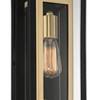 Possini Euro Design Double Box Modern Wall Light Sconce Matte Black Warm Brass Hardwire 6 3/4" Fixture Clear Glass for Bedroom Bathroom Vanity House - 3 of 4
