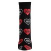 Memoi Women's Nope Conversation Hearts Print Anklet Sock Black One Size - 2 of 3