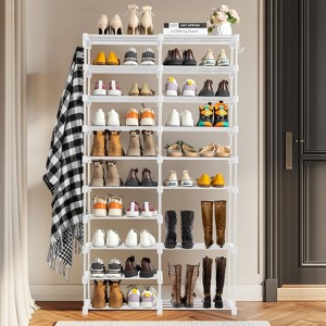 KTMBDW Double Row 10-Tier Shoe Rack, Non-Woven Fabric Storage Organizer, 40 Pairs Space-Saving Shoe Tower - 1 of 4