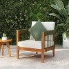 Christopher Knight Home Clifton Patio Rustic Acacia and Rope Upholstered Club Chair with Curved Back - 2 of 4