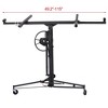 Drywall Lift Panel Hoist Dry Wall Rolling Panel 11' Sheetrock Lift 150LBS Heavy Duty Lifter Construction Tools With Adjustable Telescopic Arm - 3 of 4
