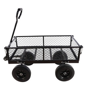 CAVINAS Multi-Functional Rolling Cart,Heavy-Duty Wagon Cart with All-Terrain Wheels,Utility Cart for Garden Camping Shopping - 1 of 4