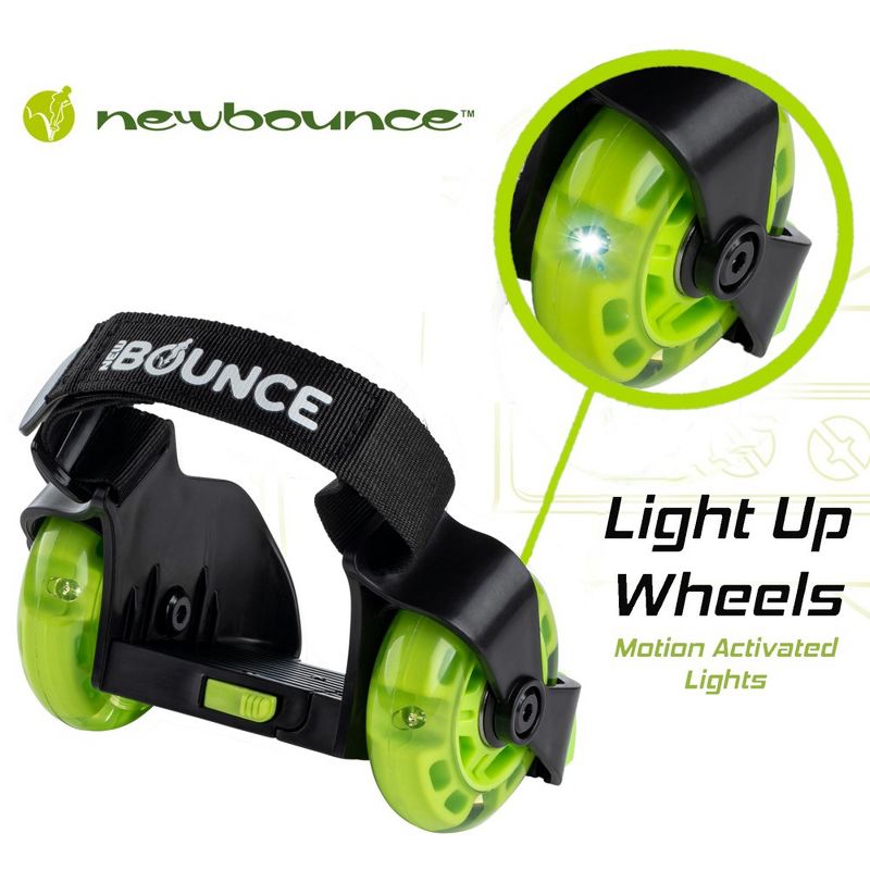 New Bounce Heel Wheel Skates with Flashing Heel Lights - Jett Wheelies for Shoes - One size, 4 of 7