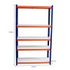 Syemin Utility Storage Shelves 5 Tier Changeable Assembly Storage Rack, Heavy Duty Shelves, Garage Shelving Storage, Blue, 35.4"*15.7"*70.8" - 4 of 4