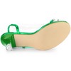 Allegra K Women's Clear Slingback Flower Rhinestone Peep Toe Heels Sandals - 4 of 4