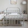 vidaXL 12" White Twin XL Metal Bed Frame with Headboard & Footboard No Mattress - 3 of 4