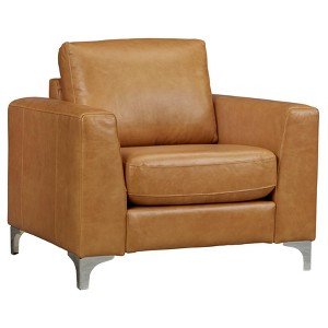Anson Leather Arm Chair - Camel - Inspire Q