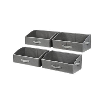 Apex Vanguards 4-Piece Gray Trapezoid Bins Closet Storage