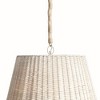 Plum & Post 19" x 22" Linette Handwoven Rattan Hanging Pendant Light with Jute Chain - 3 of 4