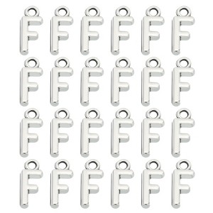 Unique Bargains Metal Bulk Elegant DIY Crafts Jewelry Making Initial Pendant 50 Pcs - 1 of 4