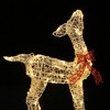 LuxenHome 3-Piece Deer Family Outdoor Holiday Decoration Set with Lights and Timer White, Red - 3 of 4