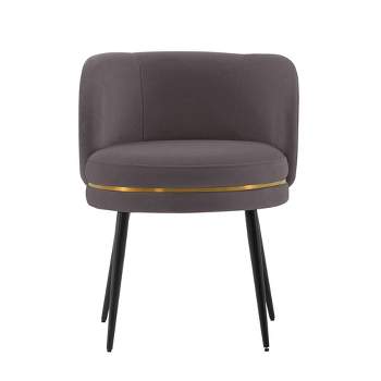 Kaya Modern Pleated Velvet Upholstered Dining Chair - Manhattan Comfort