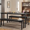 Coucheta 43" Dining Table Set for 4 - Kitchen Table with 2 Padded Benches, Space-Saving Design, Easy Assembly - 2 of 4
