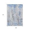 HomeRoots 9' X 12' Sky Blue And Ivory Abstract Washable Indoor Outdoor Area Rug - 3 of 4