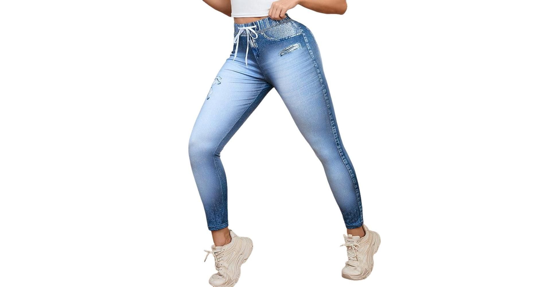 Women's Skinny Jeans Stretchy High Waisted Ankle Jean Ripped Slim Fit Washed Denim Distressed Tight Jean