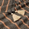 Wide Stripe Twill Throw Blanket Gray/Rust - Hearth & Hand™ with Magnolia: Midweight Cotton, Farmhouse Style, 50x60" - image 3 of 3