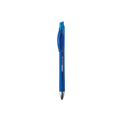 Staples Sonix Retractable Gel-Ink Pens Medium Point Blue Dozen (13563-CC) 651256