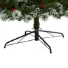 Nearly Natural 9-ft Frosted Swiss Pine Artificial Christmas Tree with 700 Clear LED Lights and Berries - 4 of 4