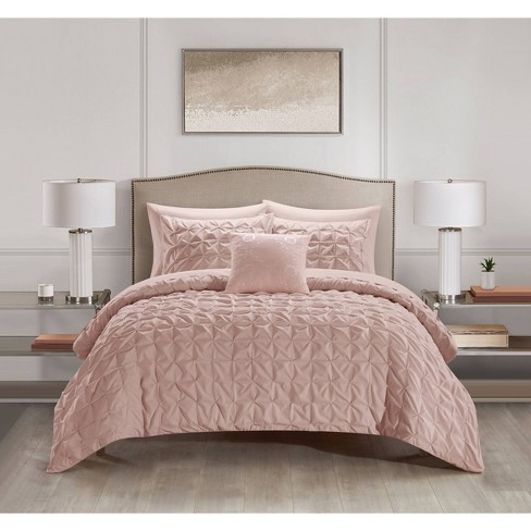 6pc Twin Calder Comforter Set Blush - Chic Home Design : Target