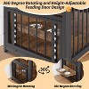 Coucheta Dog Crate Furniture - Heavy Duty Metal Kennel with Adjustable Feeders & 2 Storage Shelves for Medium Dogs - 4 of 4