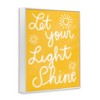 Stupell Industries Let Your Light Shine Yellow Phrase, 11" x 14" - 3 of 4