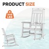 Hyleory HDPE Modern Resin Rocking Chair, Extra Wide Outdoor Adirondack Chair - 2 of 4