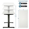 Costway Electric Standing Desk Sit to Stand Height Adjustable Dual Motor White/Black/Grey - image 3 of 4