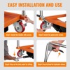Hydraulic Lift Table Cart, 300/500/1100 lbs Capacity 28.5" Lifting Height, Manual Single Scissor Lift Table with Wheels & Non-Slip Pad for Handling - 4 of 4