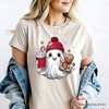 Cute Ghost Christmas T‑Shirt, Adorable Gingerbread and Cocoa Holiday Tee | OrnamentallyYou - 4 of 4