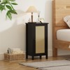 Farmhouse Nightstand with Drawer, 2-Tier Storage Cabinet - Modern Boho Bedside Table for Bedroom & Living Room - 4 of 4