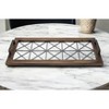 HomeRoots 28" Brown Wood Indoor Outdoor Tray With Handles - 2 of 4