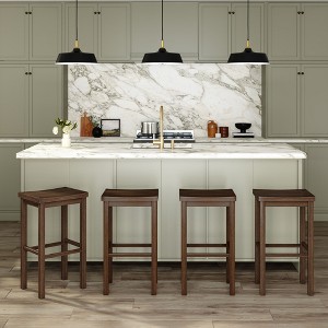 Now Furniture 30" Bar Stool, Wooden Backless Bar Height Kitchen Stool - 1 of 4