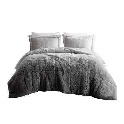 ChicFurnit Bedding Set Ombre Shaggy Faux Fur Comforter Set with Dustproof Hypoallergenic Fill, 297.99, 15.75"*11.02"*11.02"