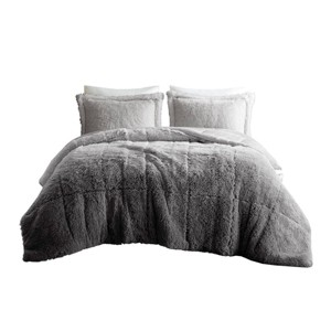 ChicFurnit Bedding Set Ombre Shaggy Faux Fur Comforter Set with Dustproof Hypoallergenic Fill, 297.99, 15.75"*11.02"*11.02" - 1 of 4