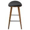 Set of 2 26" Saddle Counter Height Barstools with Faux Leather - LumiSource - image 3 of 4