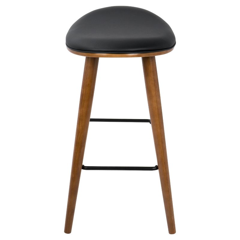 Set of 2 26" Saddle Counter Height Barstools with Faux Leather - LumiSource, 4 of 17