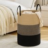 Cheer Collection Large Cotton Rope Laundry Hamper with Handles – Tall Woven Basket for Clothes, Toys, Blankets - 2 of 4