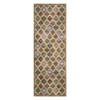 Bohemian Floral Checkerboard Washable Rug - Non-Slip Oriental Style, for Bedroom, Living Room, Kitchen & More - 2 of 4