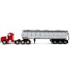 Kenworth T800 Tag Axle Red with White Chemical Tanker Trailer 1/87 (HO) Plastic Model Car by Promotex - 2 of 4
