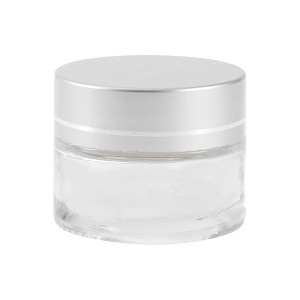 Unique Bargains Transparent Cream Glass Bottle for Bathroom 1 Pc - 1 of 4
