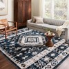 Kumasinova Vintage Boho Area Rug, Washable Rug with Floral Pattern, Faux Cashmere Living Room Rug, Non-Slip Rugs, Stain-Resistant Door Mat - 4 of 4
